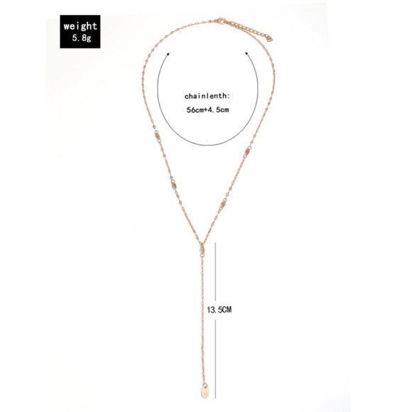 Fashion Simple Single Layer Gold Long Tassel Neckl - Picture 5 of 5